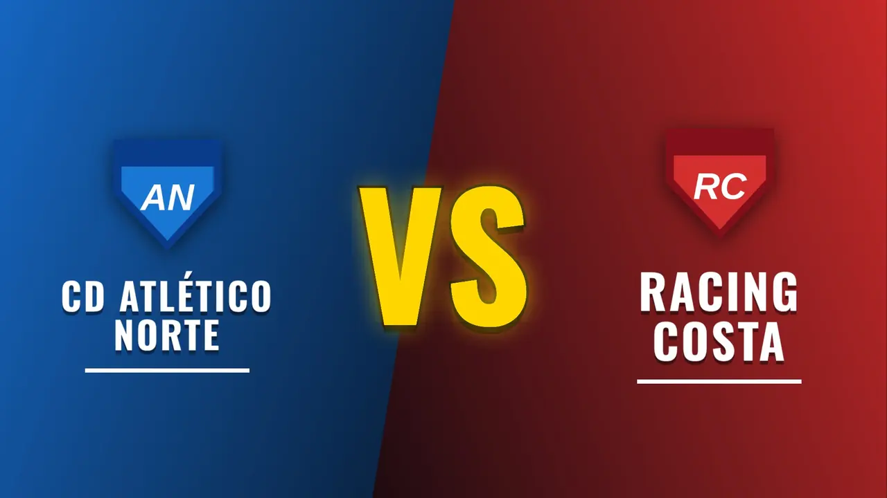 Pantalla VS con escudos y nombres de los equipos